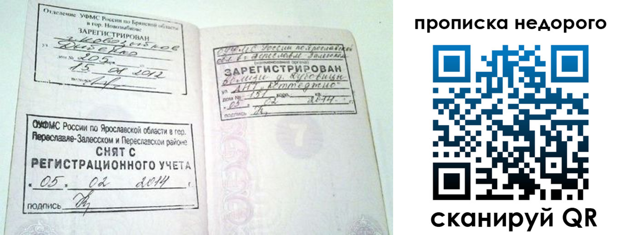 временная регистрация недорого в Сельцо